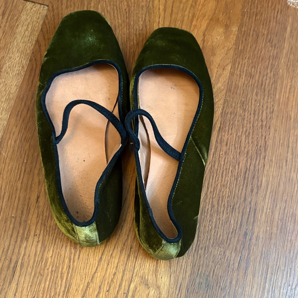 Madewell Olive Velvet Women's Flats